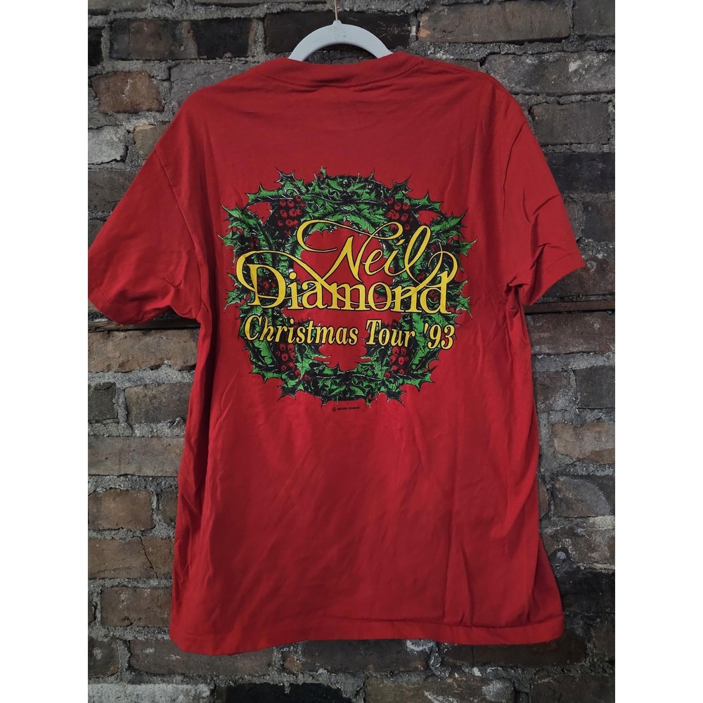 Vintage Neil Diamond Shirt Mens Large Christmas Tour 1993 Delta USA Band 90s - Picture 2 of 6